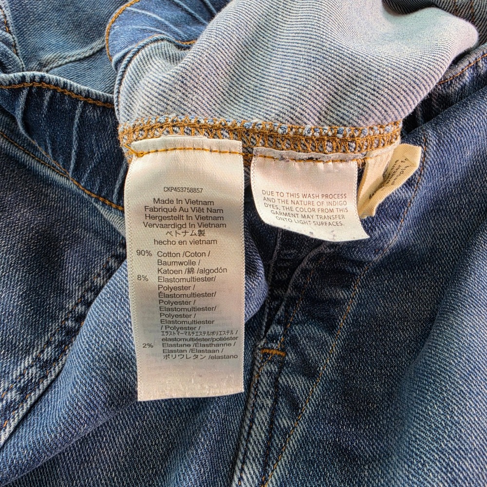 Madewell Denim Jogger Jeans Womens Large Blue Pull On Drawstring Patch Pockets - Picture 8 of 8